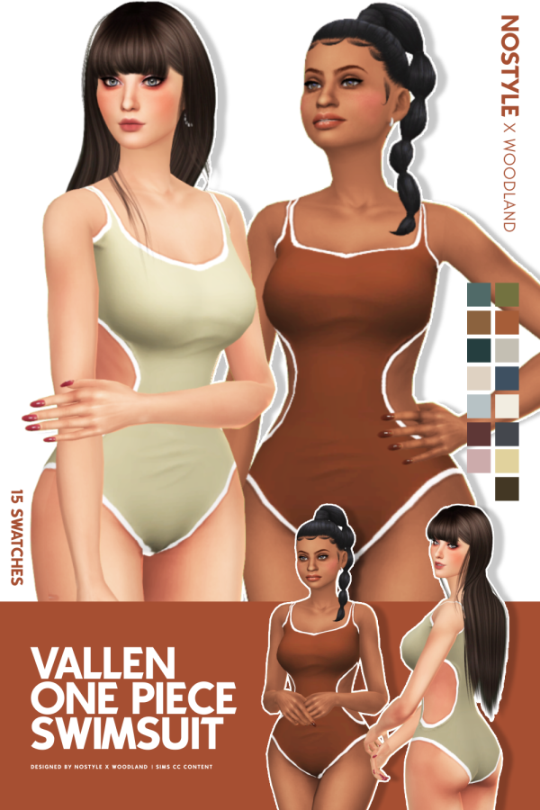 Vallen Vogue: One-Piece Swimsuit Elegance by No Style x WOODLAND (Versatile & Chic)