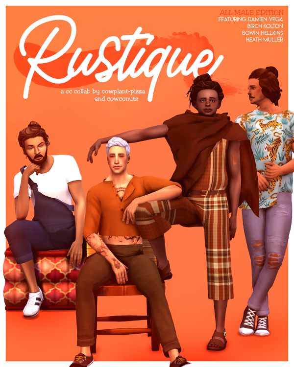 Rustique Rendezvous: Cowconuts’ Ultimate CC Pack (Outfits, Alpha CC & Dynamic Poses)