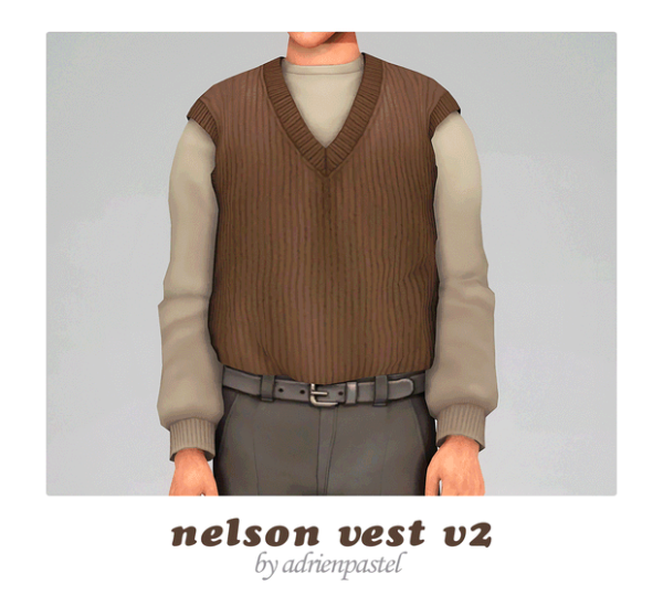 Nelson’s Nifty Knit: The Ultimate Sweater Vest Ensemble (by AdrienPastel) #AlphaCC