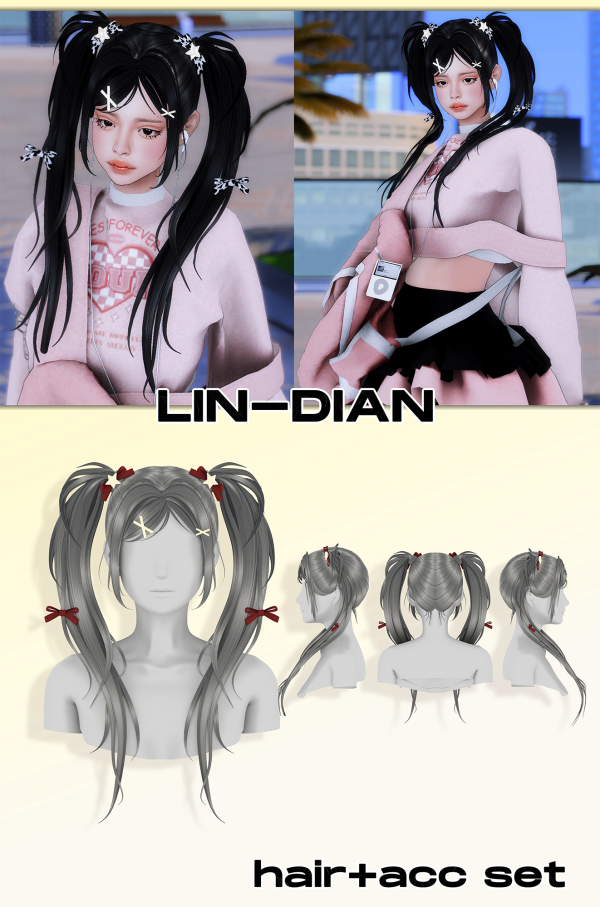 Lin-Dian’s Luxe Locks (AlphaCC Long Hair & Elegant Updos Collection)