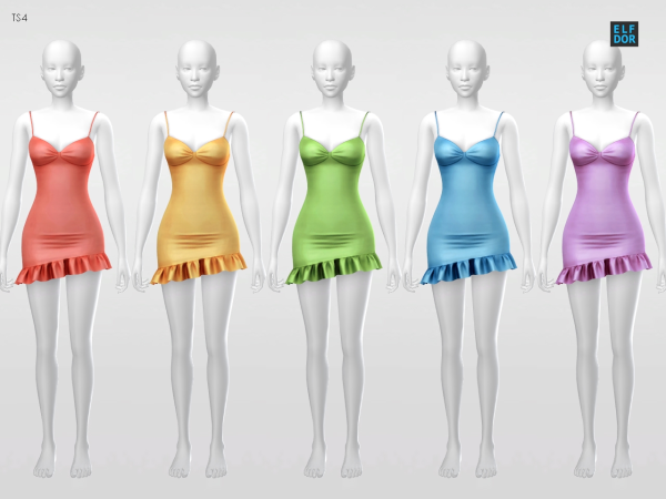 Sifix Kailie Elegance (RC Female Short  Dress – Elder CC, Alpha Clothes & Clothing Sets)