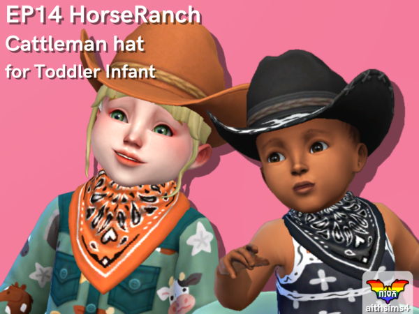 328202 128014 ep14 add on cattleman hat 128014 by aith sims4 featured image
