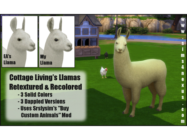 328456 cl s llamas retextured recolored sims4 featured image