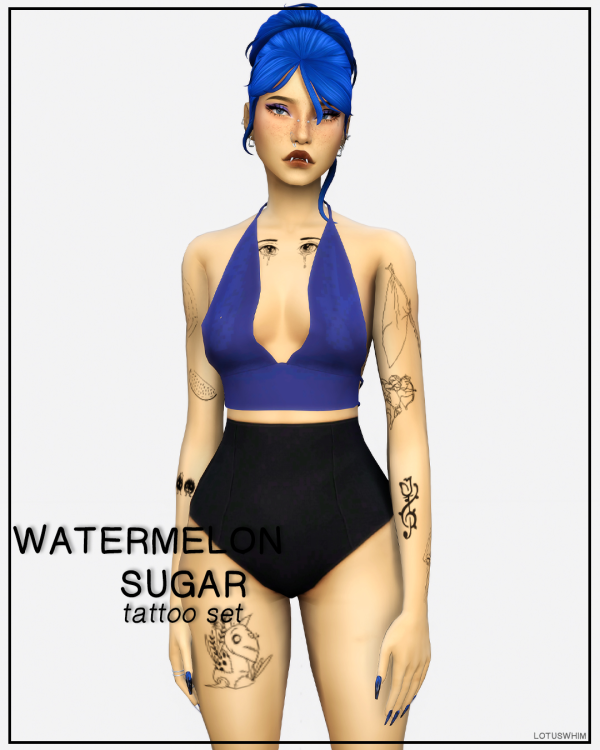 LotusWhim’s Watermelon Sugar Tattoo Collection (AlphaCC Inspired Ink Sets)