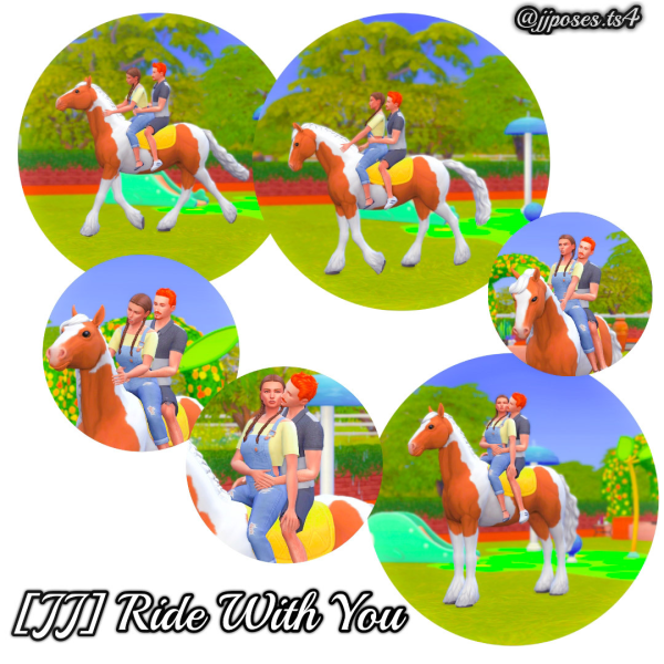 328527 lovebirds riding a horse sims4 featured image