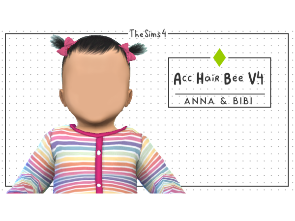🎀 Beehive Bliss: Alpha Hair V.4 (Anna&Bibi) – Chic Infant & Female Styles #infantcc
