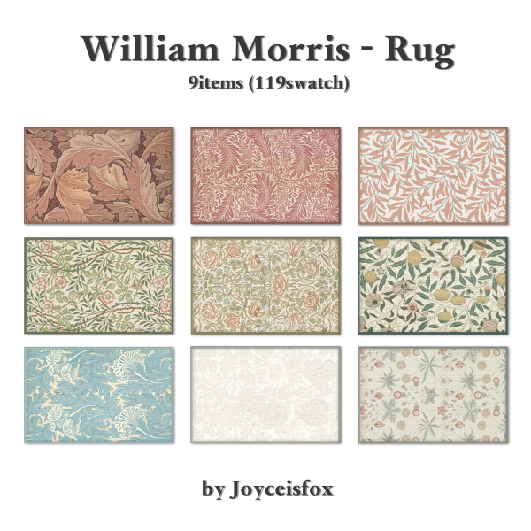 328816 william morris rug 9 items 119 swatch by joyceisfox sims4 featured image