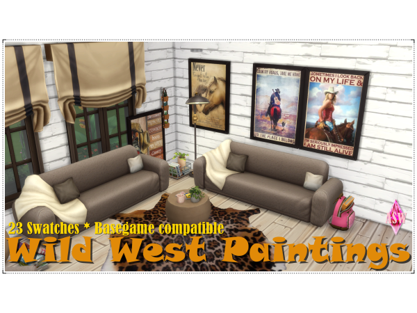 Annett’s Frontier Artistry: Sims 4 Wild West Paintings & Decor Accents