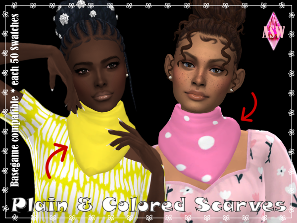 Annett’s Allure: Chic Scarves & Jewelry (Sims 4 ASW Accessories Collection)