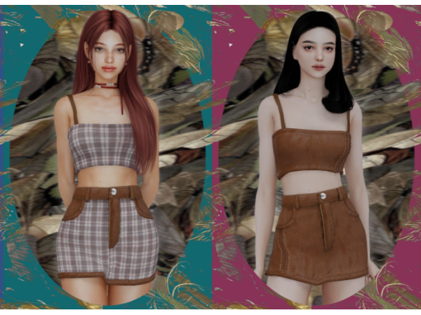 Jenna’s Quilted Duo: Cropped Top & Mini Skirt Set (Chic & Sexy Alpha Outfits)