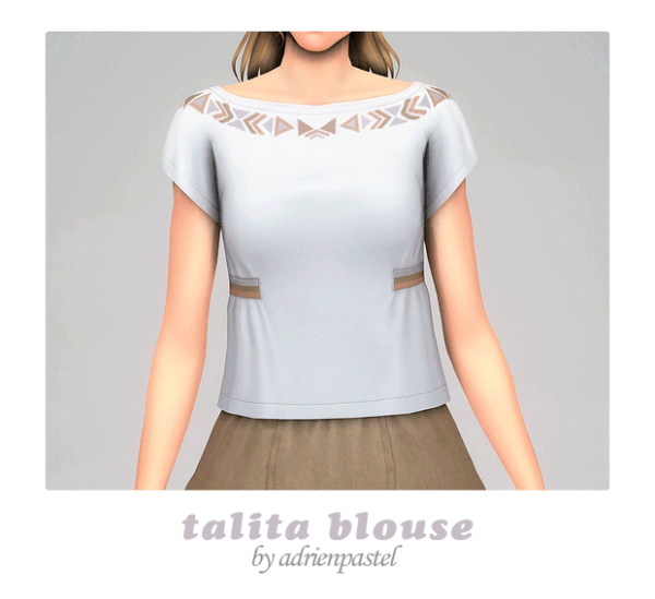 AdrienPastel’s Talita Blouse: Chic AlphaCC Female Tops (Clothing Sets & Blouses)