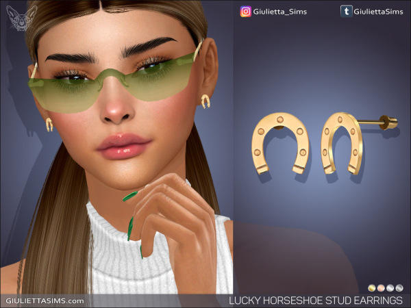 329708 lucky horseshoe pendant earrings for adults kids and toddlers sims4 featured image