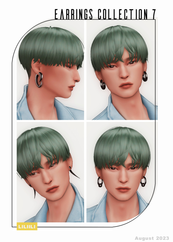 AlphaAdornments7 (Earrings & Rings  Collection – Alpha Hair & CC, Male Accessories & Jewelries)