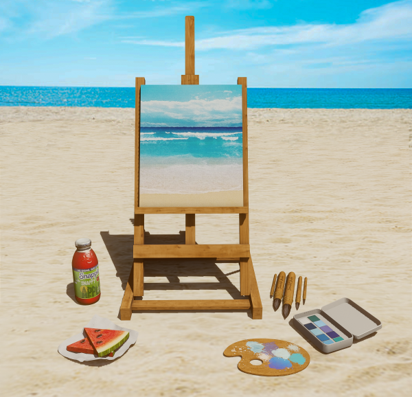 330077 painting at the beach set sims4 featured image