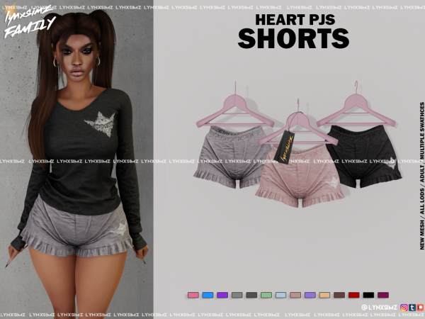330176 heart pjs top shorts teen to elder by lynxsimzfamily sims4 featured image