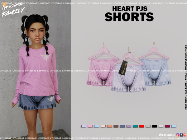 330178 heart pjs top shorts child by lynxsimzfamily sims4 featured image