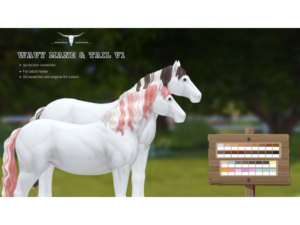 330247 wavy mane tail v1 recolor 40 all ea colors 41 by buckaroo ranch sims4 featured image