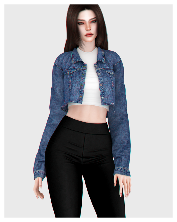 330314 crop denim jacket and tank sims4 featured image