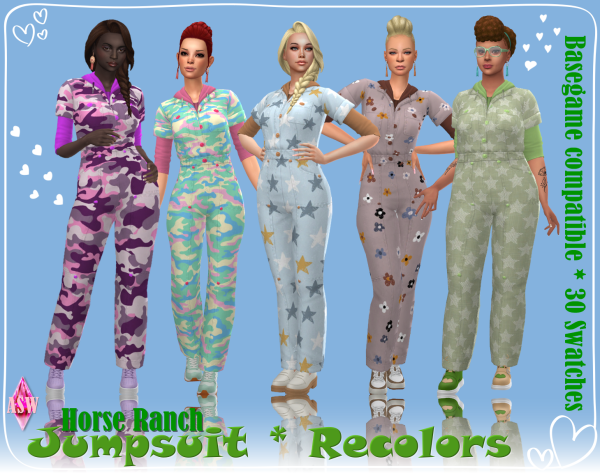 330930 horse ranch jumpsuits recolors by annett 39 s sims 4 welt asw sims4 featured image