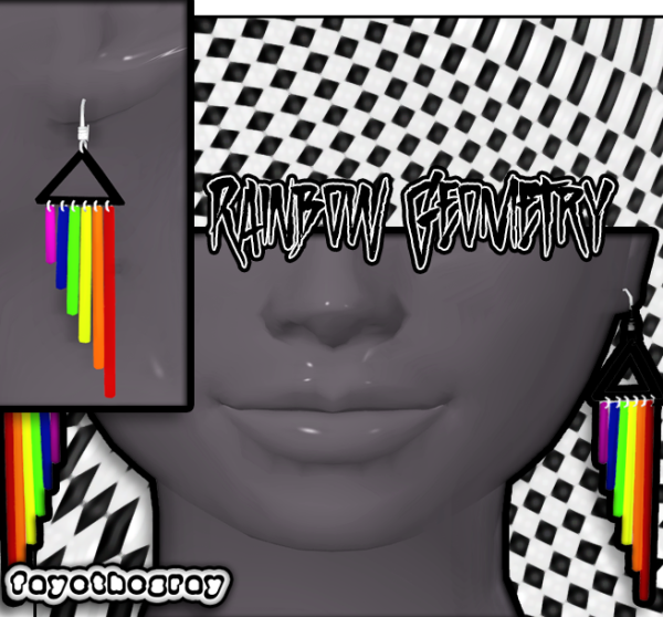 331031 rainbow geometry earrings by fayethegray sims4 featured image
