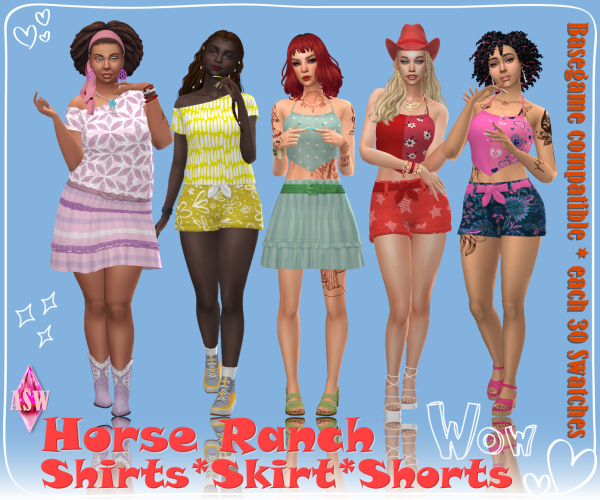 331143 horse ranch shirts shorts skirts by annett 39 s sims 4 welt asw sims4 featured image