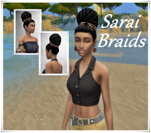 AlphaTress Elegance: Sarai Braid Bun (Chic Female Updo & Afro-Inspired Accessories)