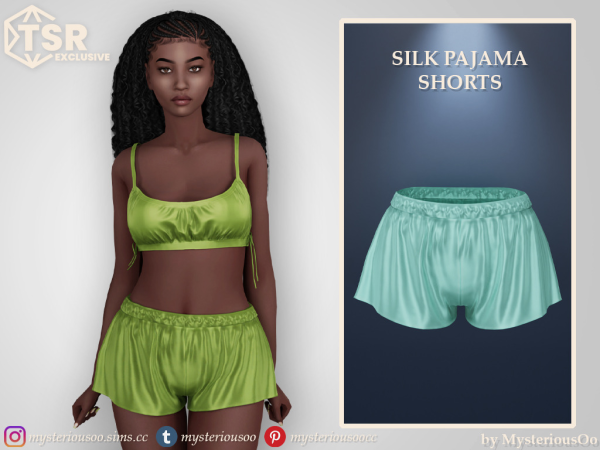 Silky Slumber Elegance: Chic Silk Pajama Shorts for Cozy Nights (Sleepwear & Accessories)