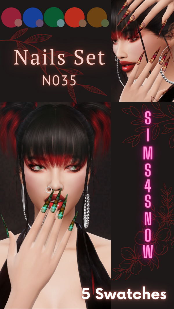 331670 nails set n035 by sims4snow sims4 featured image