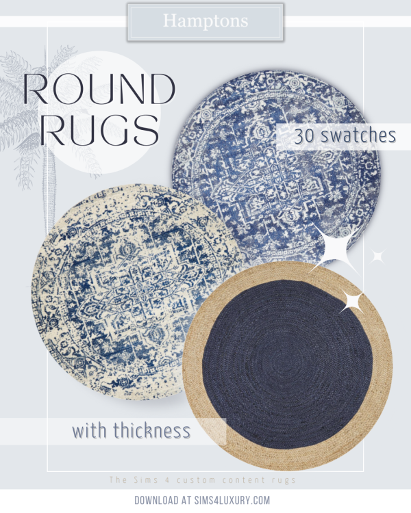 333888 the hamptons collection round rugs sims4 featured image
