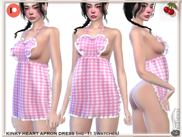 Bunny Bliss: DDLG-Inspired Kinky Heart Apron Dress (Sexy Alpha Attire)