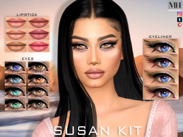 AlphaCC Elegance: Susan’s Ultimate Makeup Set (Lipsticks, Liners & Eyeliners)