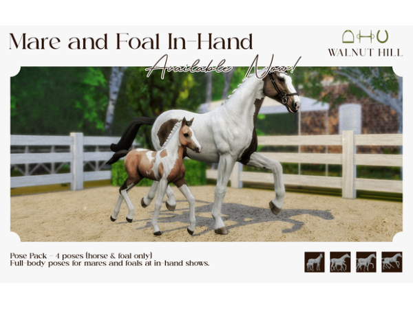 335600 mare and foal in hand pose pack sims4 featured image