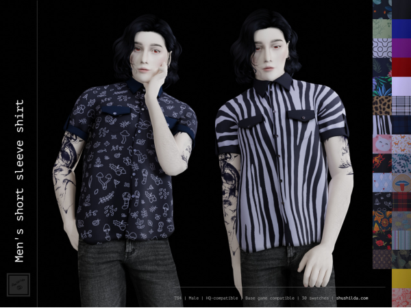 AlphaTrend: Stylish TS4 Short Sleeve Shirts for Men (Tops & Clothing Sets)