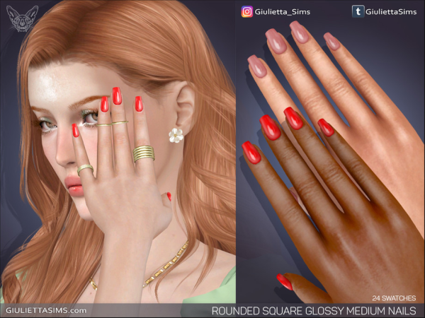 335992 rounded square glossy medium nails sims4 featured image