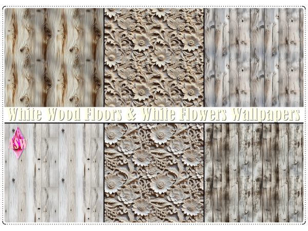 336121 white wood floors white flowers wallpapers by annettssims4welt sims4 featured image