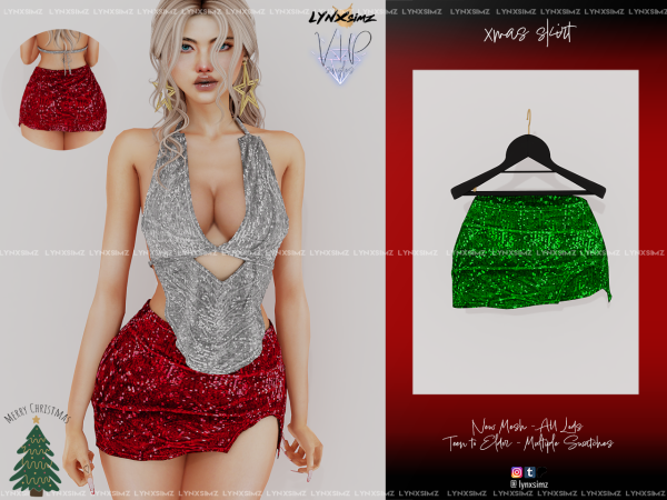LynxSimz Elegance: VIP Singles’ Christmas Skirt Collection (AlphaCC)