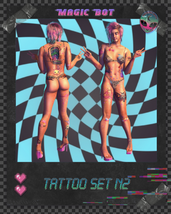 MagicBot’s Mystical Ink: Alien Tattoo Set #2 (AlphaCC Collection)