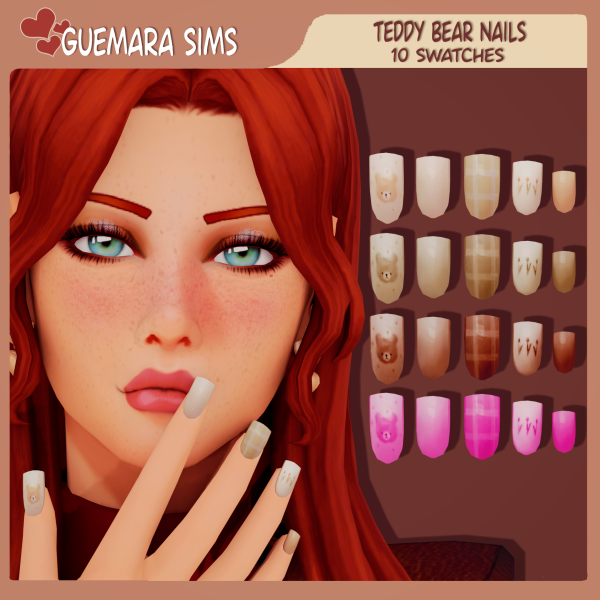 338937 teddy bear nails 40 public now 41 by guemarasims sims4 featured image