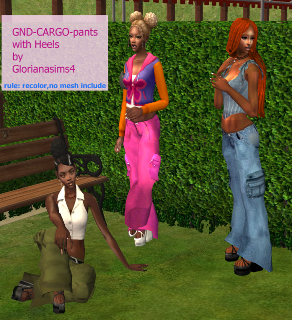 Sassy Strides: Sims 2 Cargo Chic (Sandals & Heels Combo)
