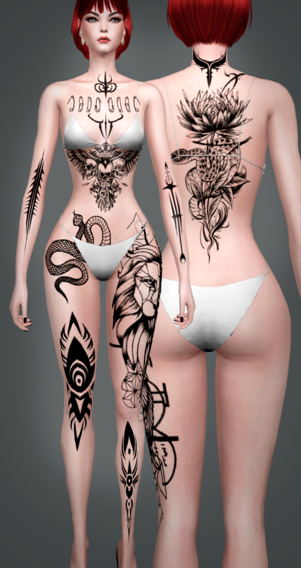 Mystic Thorns Enchantment: JenniSims’ Magic Horns & Tattoos (Alpha CC Accessories)