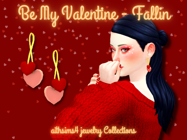340368 128152 be my valentine fallin earring 128152 by aithsims sims4 featured image