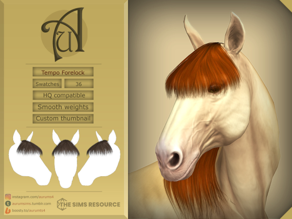 340584 tempo alpha styled horse forelock for the sims 4 sims4 featured image