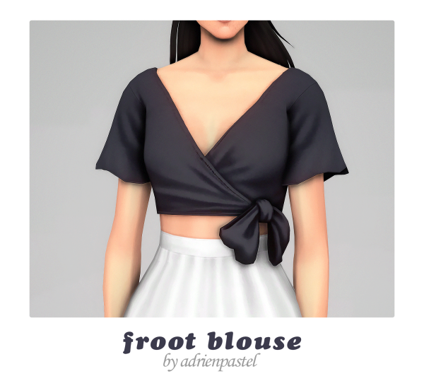 Froot Blouse Elegance (AdrienPastel’s Chic Female Tops & Clothing Sets)