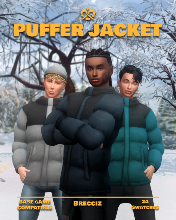 341168 puffer jacket for men by brecciz sims4 featured image