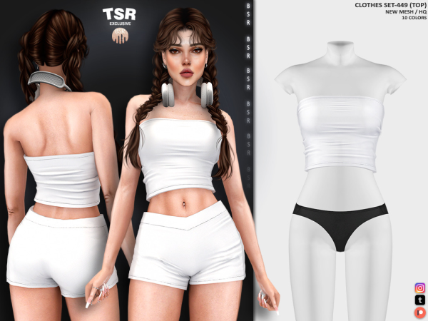 Alpha Allure: Chic BD1196 & BD1197 Clothing Sets (Tops, Shorts, Lingerie)