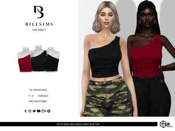 342334 textured one shoulder crop top ts4 sims4 featured image
