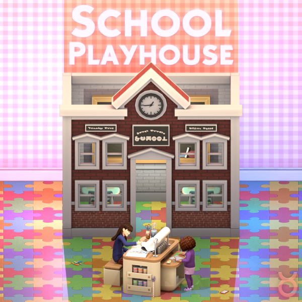 TaurusDesign’s Tiny Troupe: School Playhouse and Toddler Accessories (Alphacc, LotsCommunity)