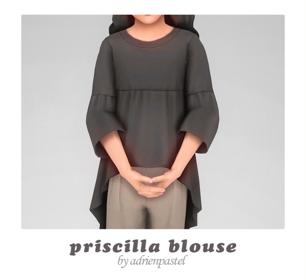 Priscilla’s Playtime: AdrienPastel’s Chic Kids Blouse (AlphaCC Female Clothing)