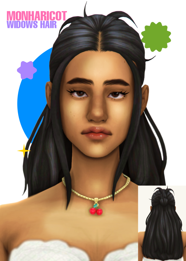 342452 widows hair by monharicot sims4 featured image