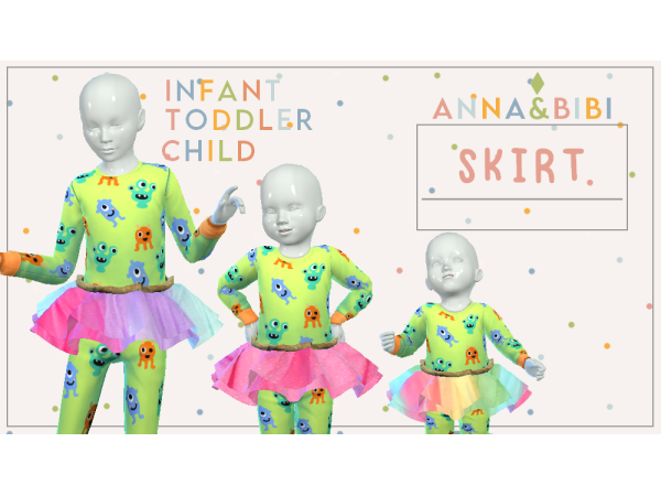 Anna&Bibi’s Rainbow Ruffles (Infant & Toddler Skirts and Accessories)
